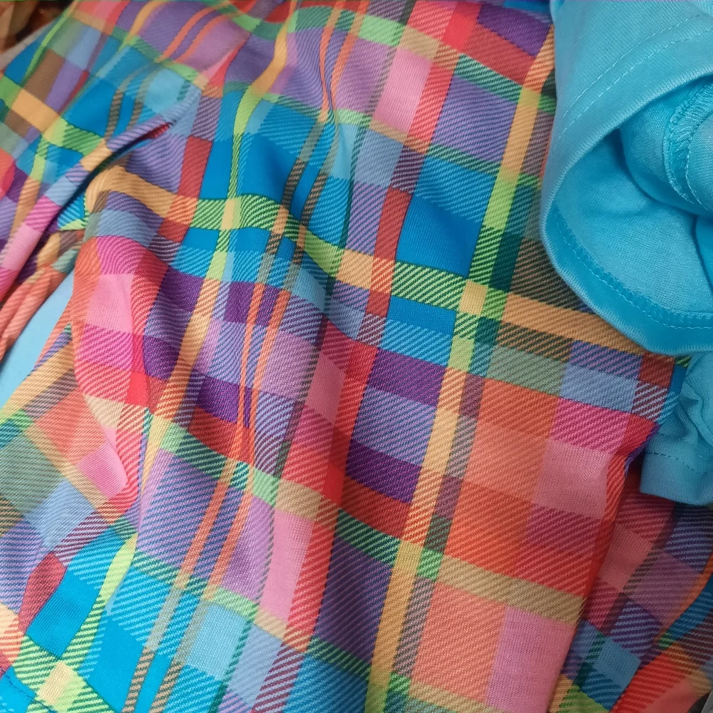 Cat & Jack Kids Pajamas Plaid Shorts Blue Top Size 8 NEW Gift Idea Easter